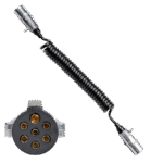 CABLE ELECTRICO 7 PIN PUR(POLIURETANO) CON ENCHUFEDE METAL TIPO N 3.5 METROS