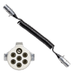 CABLE ELECTRICO 7 PIN PUR(POLIURETANO) CON ENCHUFE DE METAL TIPO S 3.5 METROS