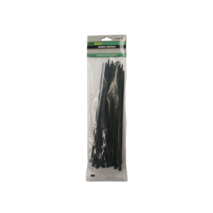 BRIDAS NEGRAS 30CM (25 UNIDADES)