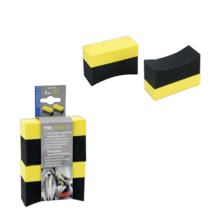 ESPONJA ABRILLANTADORA NEUMATICOS 95x65x40mm 2uds
