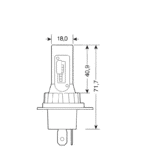 LAMPARA HALO LED SERIE 11 QUICK-FIT H4 15W (2 UNIDADES) - Imagen 2