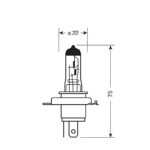 LAMPARA H4 BLUE-XE H4 12V 60/55W P43T HOMOLOGACION E (BLISTER 2 UNIDADES) - Imagen 3