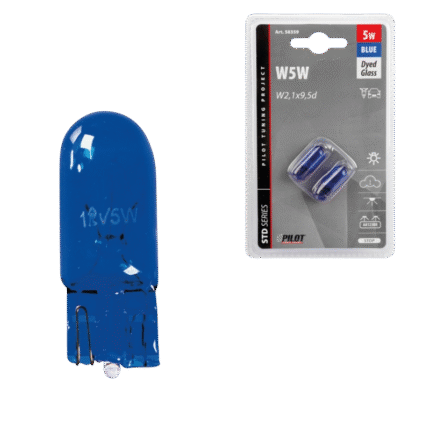 LAMPARA W5W BLUE XENON 12V 5W W2,1X9,5D (BLISTER 2 UNIDADES)
