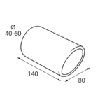 TUBO DE ESCAPE TS-16L ACERO INOXIDABLE DIAM.40-60MM - Imagen 3