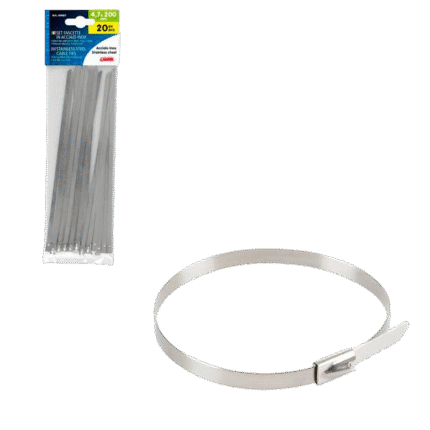 BRIDA ACERO INOXIDABLE 4,7X200 MM (20 UNIDADES)