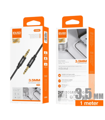 Cable Audio PVC 3.5mm 3Pin M/M 1M - C200A