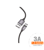 Cable Nylon Trenzado USB-C 1.2M 3A - C83A - Imagen 3