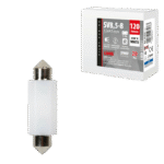 LAMPARA LED SERIES 2 SMD 1 CHIP 12*41MM-SV8,5-8 BLANCA DOBLE POLARIDAD RESISTENCIA INCORPORADA 9/32