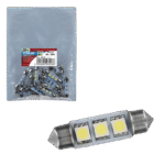 LAMPARA HYPER LED 10X39 MM BLANCO 24/28V 3SMD 3 CHIP SV8,5-8 (BOLSA 20 UNIDADES)