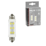 LAMPARA 11X41 MM 6 LED SILURO BLANCO 24V SV8,5-8 (BLISTER 2 UNIDADES)