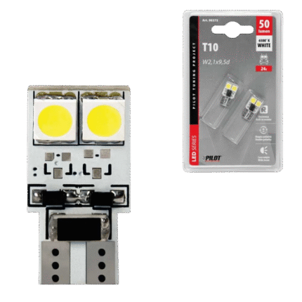 LAMPARA T10 HYPER LED BLANCO 24V 4SMD 3 CHIP W2,1X9,5D (BLISTER 2 UNIDADES)