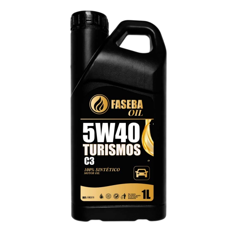 19371-Photoroom ACEITE 5W40 C3 SINTETICO TURISMOS FASEBA OIL ULTRA CLEAN 1 L - Imagen 1
