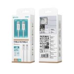 Cable Tipo-C a Tipo-C 3A PD60W trenzado 1m carga rapida – Blanco - Imagen 3