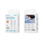 Cable USB a Micro USB 3.4A 1m – Blanco - Imagen 3