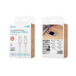 Cable Tipo-C a Tipo-C 60W 3A carga rapida 1m – Blanco - Imagen 3