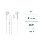 Auriculares con cable Tipo-C semi in-ear – Blanco